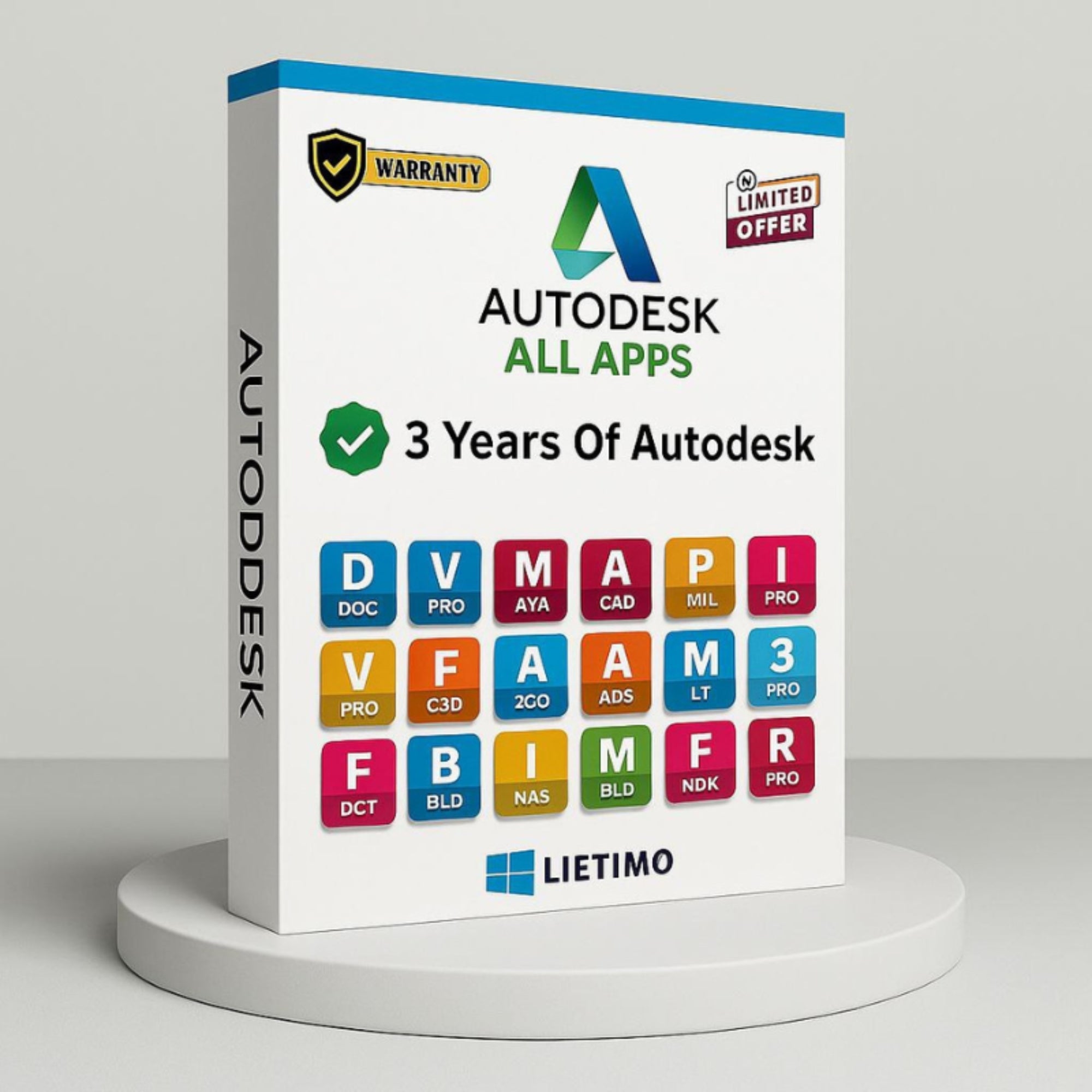Autodesk All Apps 3-year subscription with AutoCAD, Revit, Fusion 360, Maya and 3ds Max