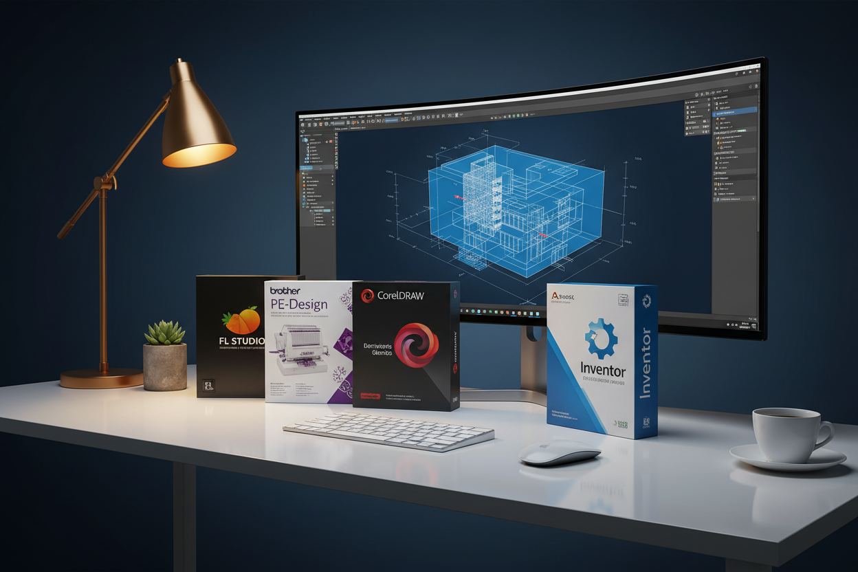 Professional Workspace with Software Products - Version 2